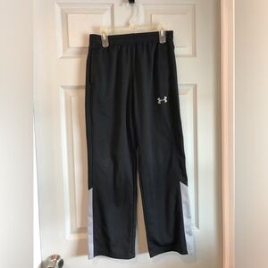 Under Armour Youth M Loose Fit Black Gray Athletic Elastic Waist Sweat Pants